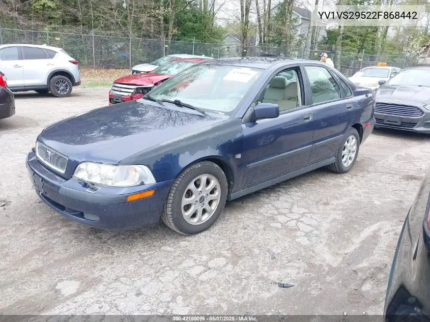 2002 Volvo S40 A VIN: YV1VS29522F868442 Lot: 42180096