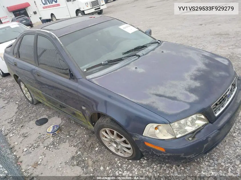 2003 Volvo S40 A VIN: YV1VS29533F929279 Lot: 42630389