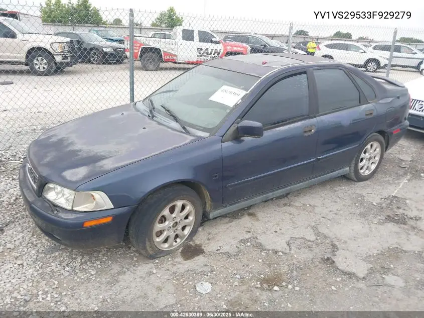 2003 Volvo S40 A VIN: YV1VS29533F929279 Lot: 42630389