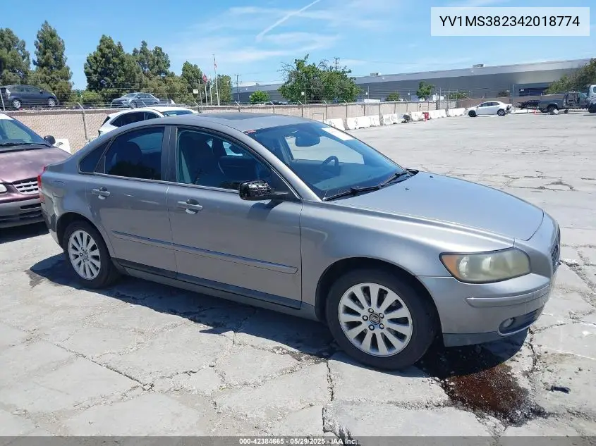 2004 Volvo S40 2.4I VIN: YV1MS382342018774 Lot: 42384665
