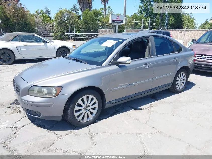 2004 Volvo S40 2.4I VIN: YV1MS382342018774 Lot: 42384665
