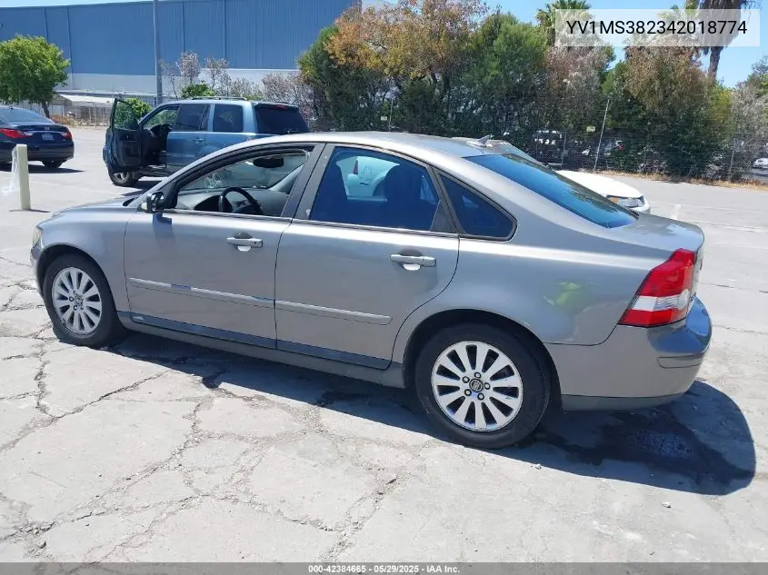2004 Volvo S40 2.4I VIN: YV1MS382342018774 Lot: 42384665