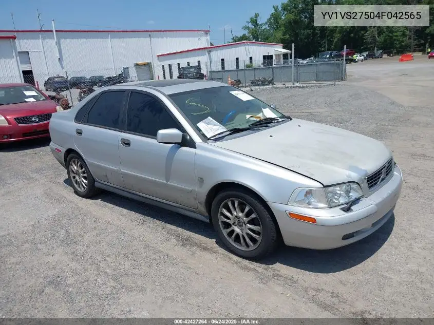 2004 Volvo S40 A/Lse VIN: YV1VS27504F042565 Lot: 42427264