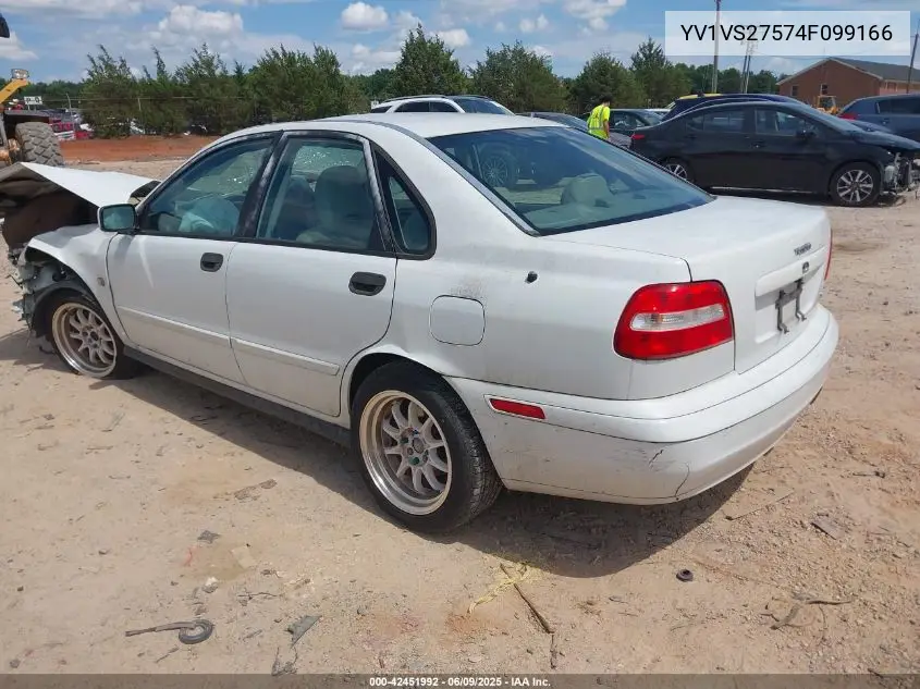 2004 Volvo S40 A/Lse VIN: YV1VS27574F099166 Lot: 42451992