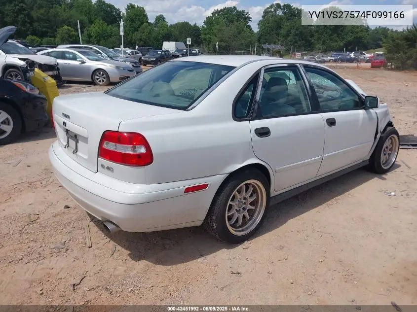 2004 Volvo S40 A/Lse VIN: YV1VS27574F099166 Lot: 42451992