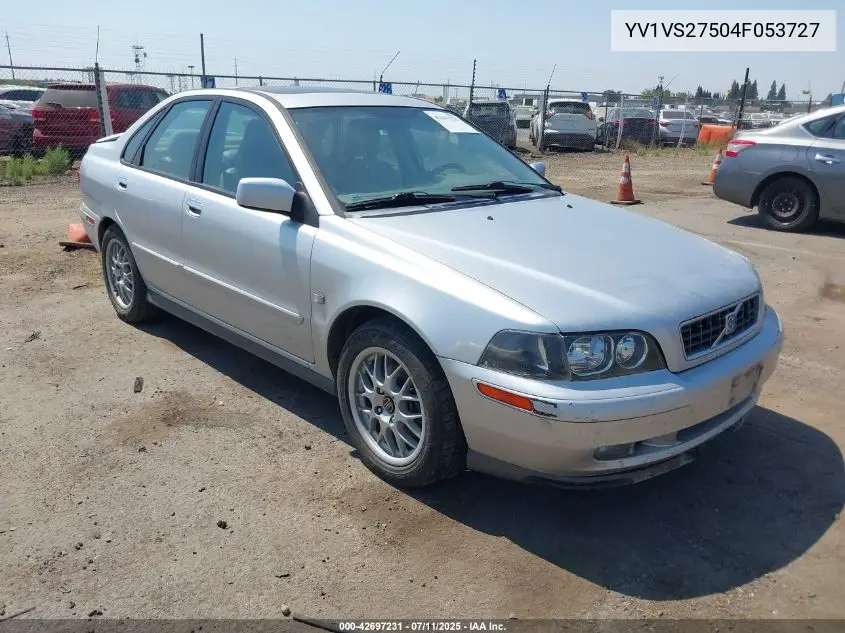 2004 Volvo S40 A/Lse VIN: YV1VS27504F053727 Lot: 42697231