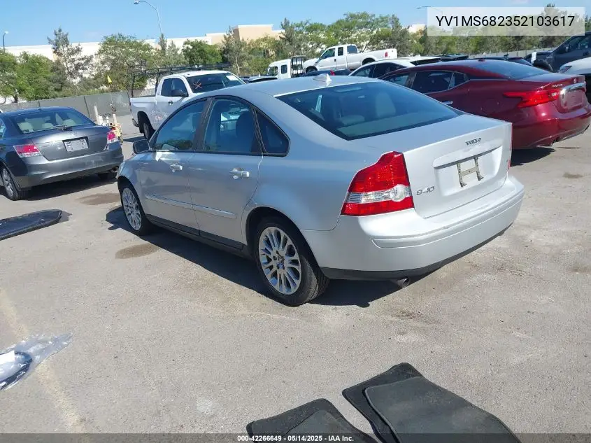 2005 Volvo S40 T5 VIN: YV1MS682352103617 Lot: 42266649