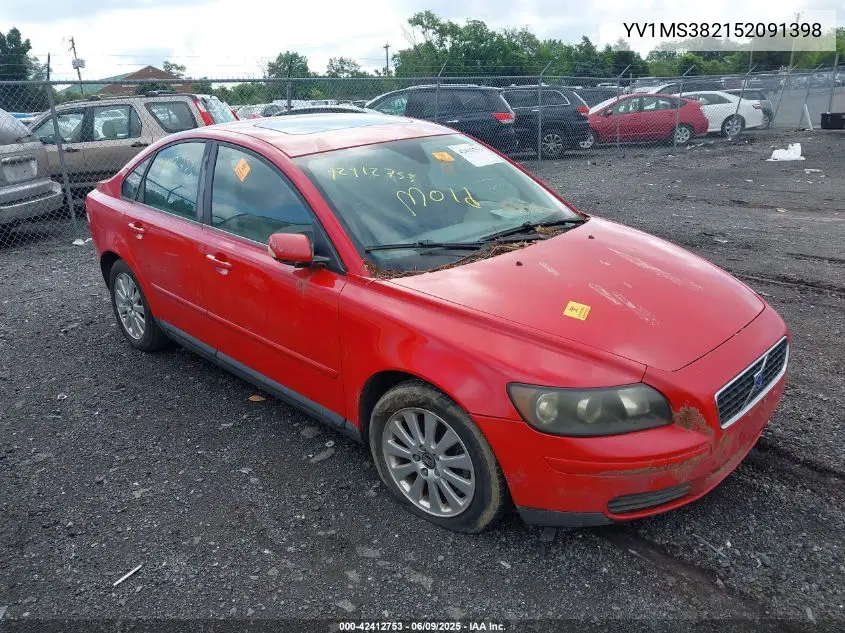 2005 Volvo S40 2.4I VIN: YV1MS382152091398 Lot: 42412753