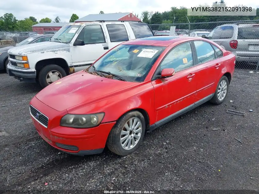 2005 Volvo S40 2.4I VIN: YV1MS382152091398 Lot: 42412753