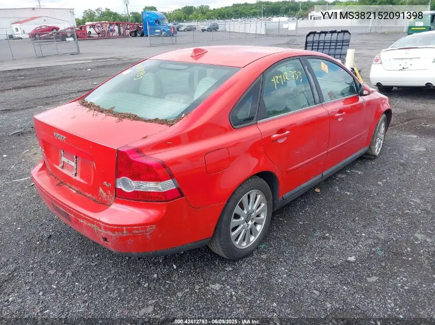 2005 Volvo S40 2.4I VIN: YV1MS382152091398 Lot: 42412753
