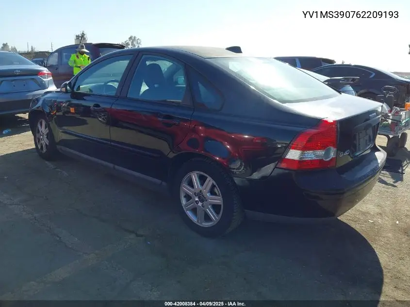 2006 Volvo S40 2.4I VIN: YV1MS390762209193 Lot: 42008384