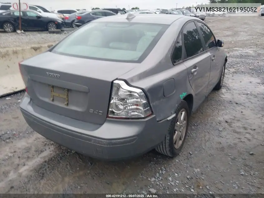 2006 Volvo S40 2.4I VIN: YV1MS382162195052 Lot: 42191212