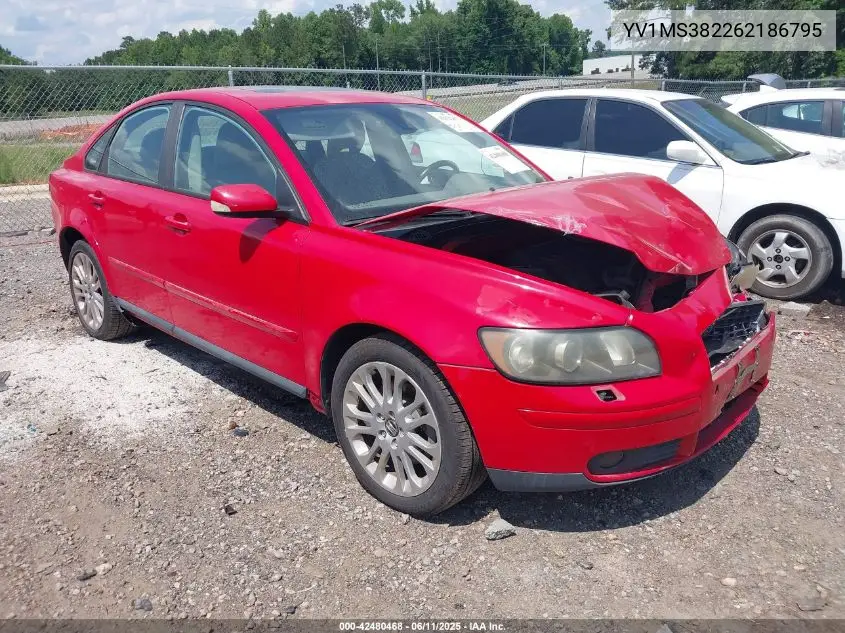 2006 Volvo S40 2.4I VIN: YV1MS382262186795 Lot: 42480468