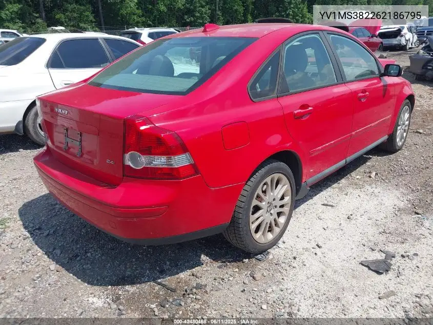 2006 Volvo S40 2.4I VIN: YV1MS382262186795 Lot: 42480468