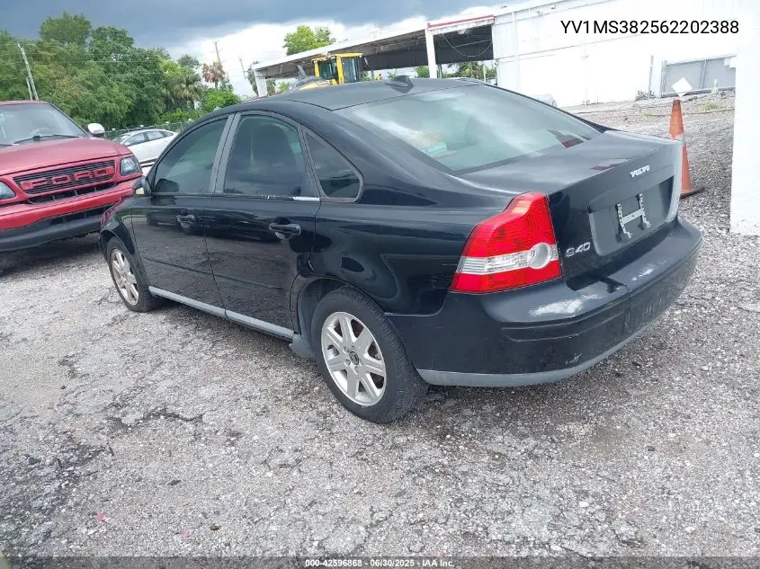 2006 Volvo S40 2.4I VIN: YV1MS382562202388 Lot: 42596868