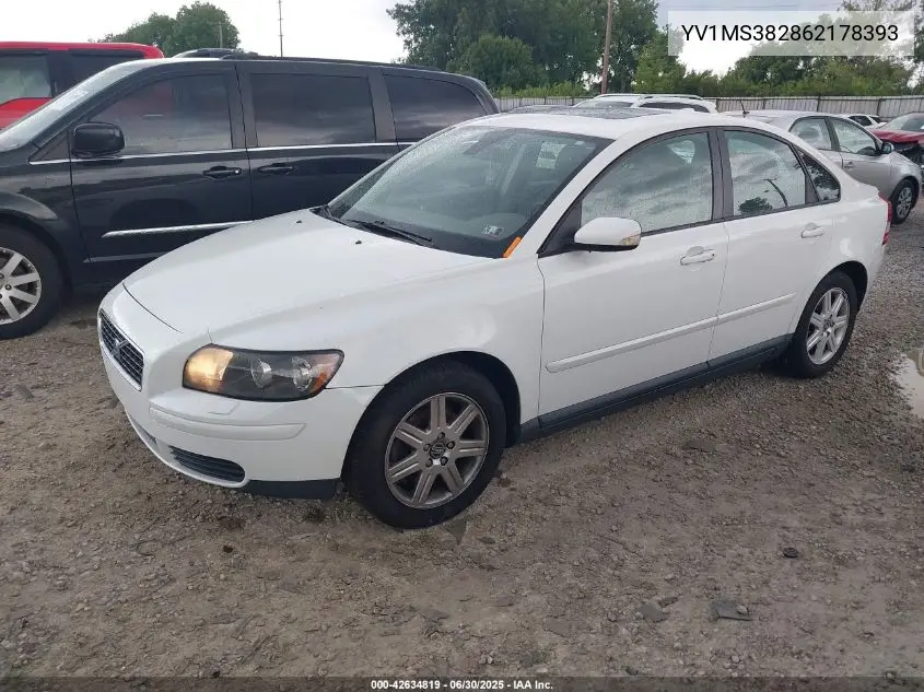 2006 Volvo S40 2.4I VIN: YV1MS382862178393 Lot: 42634819