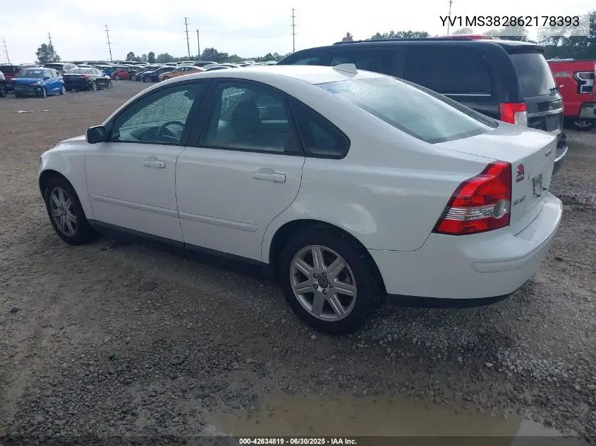 2006 Volvo S40 2.4I VIN: YV1MS382862178393 Lot: 42634819