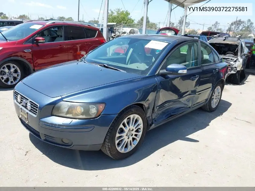 2007 Volvo S40 2.4I VIN: YV1MS390372275581 Lot: 42269532
