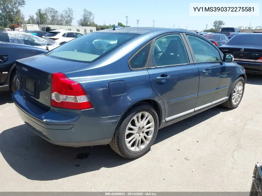 2007 Volvo S40 2.4I VIN: YV1MS390372275581 Lot: 42269532