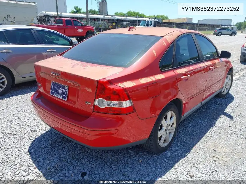 2007 Volvo S40 2.4I VIN: YV1MS382372273252 Lot: 42294765