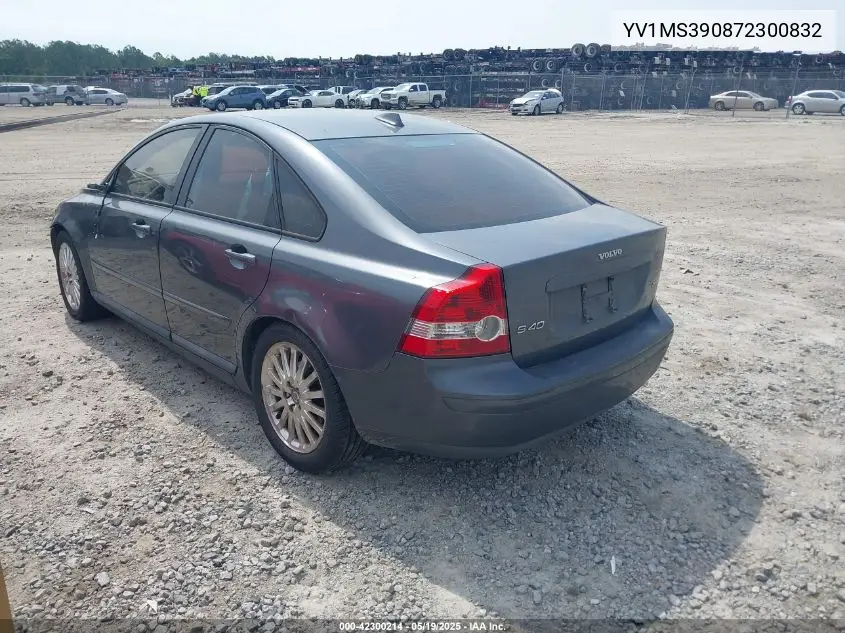 2007 Volvo S40 2.4I VIN: YV1MS390872300832 Lot: 42300214