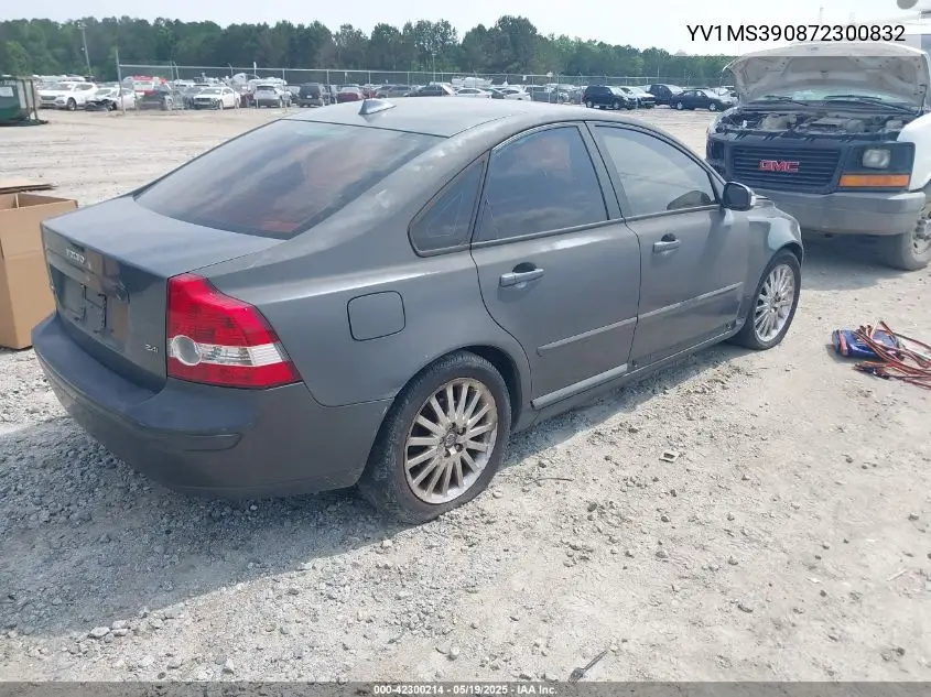 2007 Volvo S40 2.4I VIN: YV1MS390872300832 Lot: 42300214
