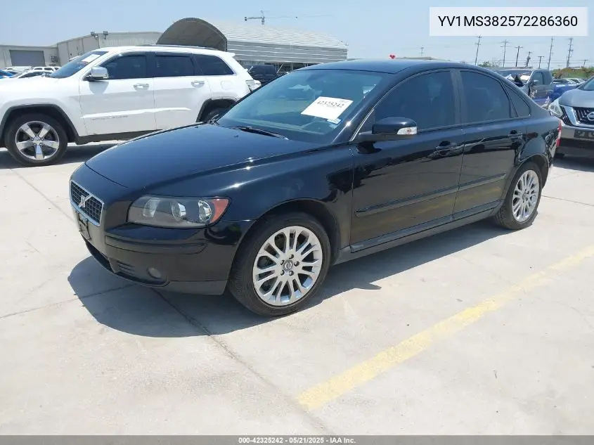 2007 Volvo S40 2.4I VIN: YV1MS382572286360 Lot: 42325242