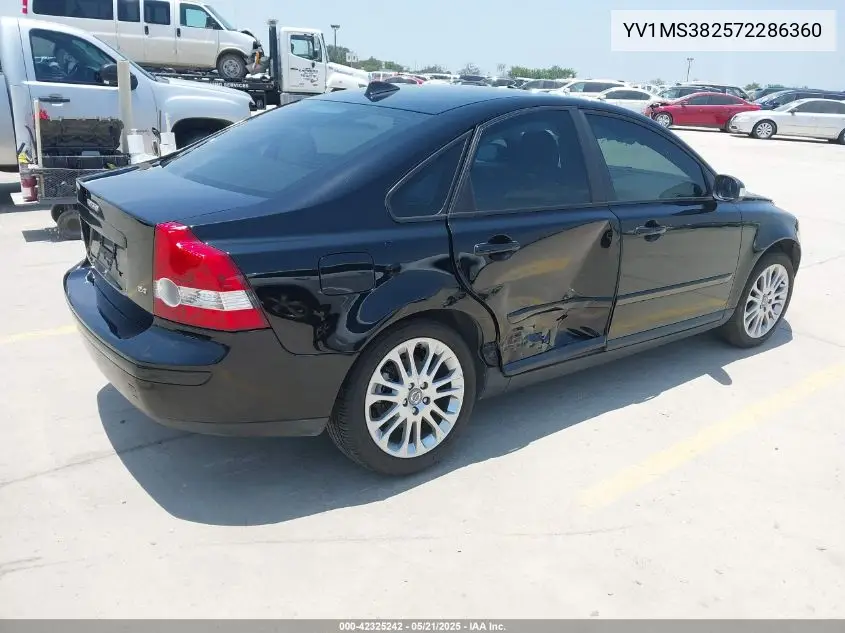 2007 Volvo S40 2.4I VIN: YV1MS382572286360 Lot: 42325242