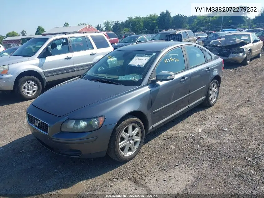 2007 Volvo S40 2.4I VIN: YV1MS382072279252 Lot: 42586328