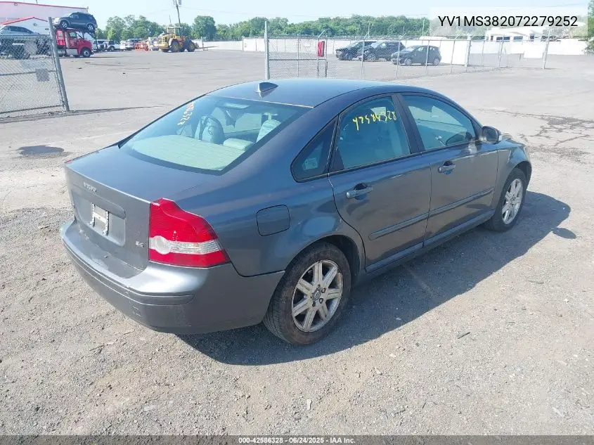 2007 Volvo S40 2.4I VIN: YV1MS382072279252 Lot: 42586328