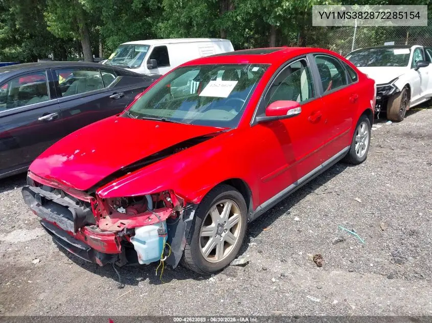 2007 Volvo S40 2.4I VIN: YV1MS382872285154 Lot: 42623089