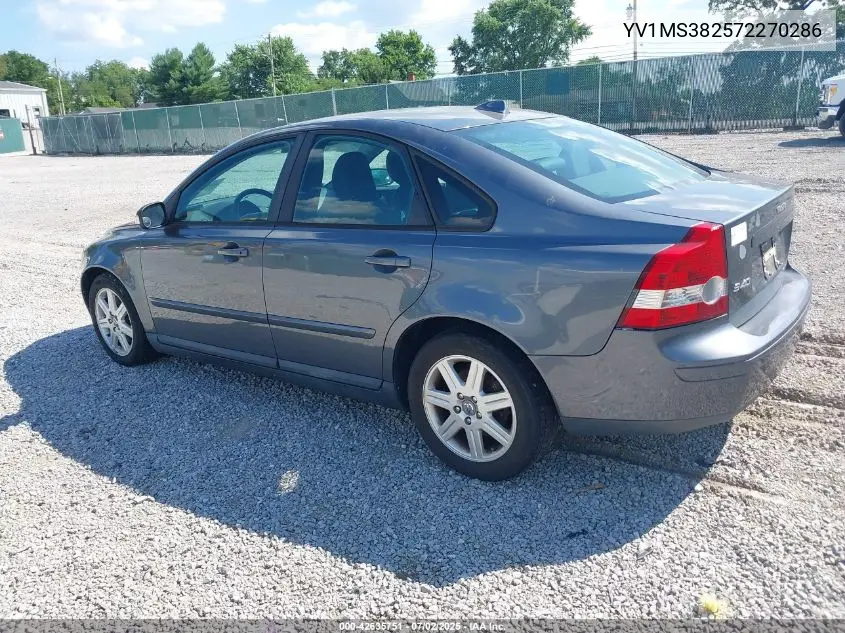 2007 Volvo S40 2.4I VIN: YV1MS382572270286 Lot: 42635751