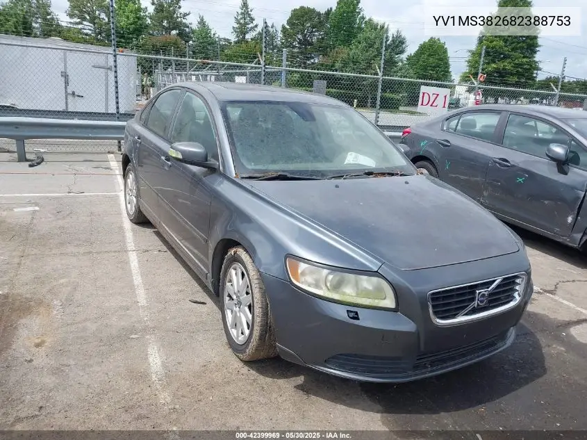 2008 Volvo S40 2.4I VIN: YV1MS382682388753 Lot: 42399969