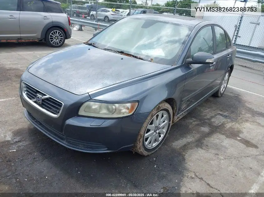 2008 Volvo S40 2.4I VIN: YV1MS382682388753 Lot: 42399969