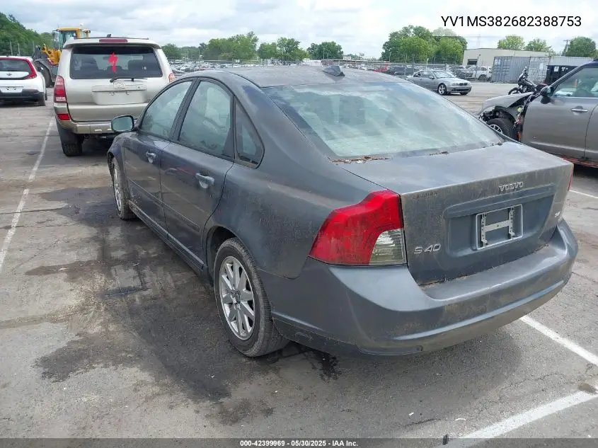 2008 Volvo S40 2.4I VIN: YV1MS382682388753 Lot: 42399969