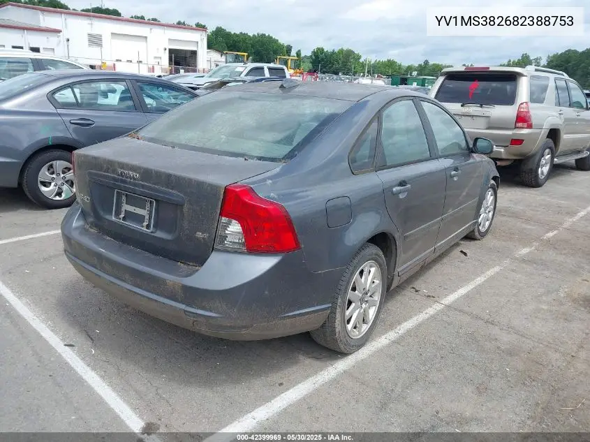2008 Volvo S40 2.4I VIN: YV1MS382682388753 Lot: 42399969