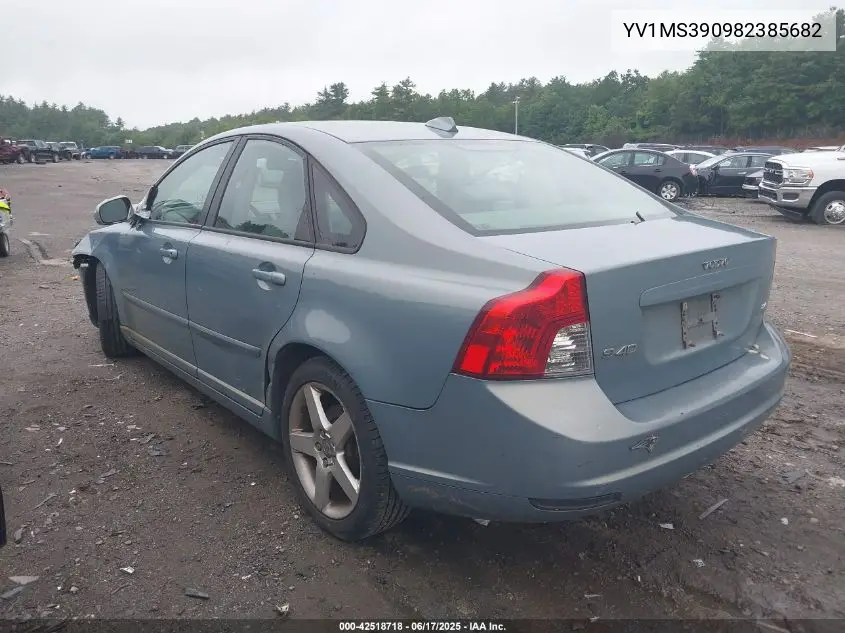 2008 Volvo S40 2.4I VIN: YV1MS390982385682 Lot: 42518718