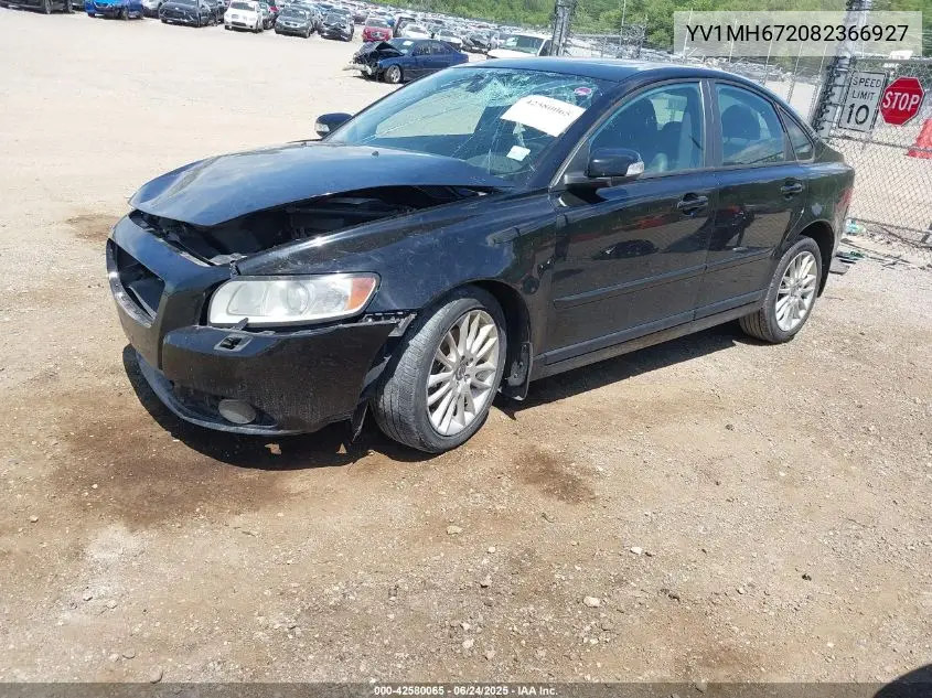 2008 Volvo S40 T5 VIN: YV1MH672082366927 Lot: 42580065