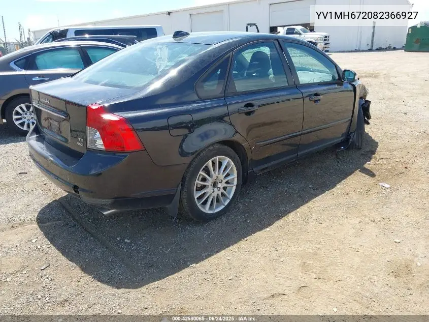 2008 Volvo S40 T5 VIN: YV1MH672082366927 Lot: 42580065