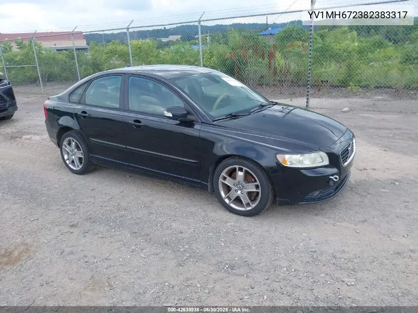 2008 Volvo S40 T5 VIN: YV1MH672382383317 Lot: 42635938