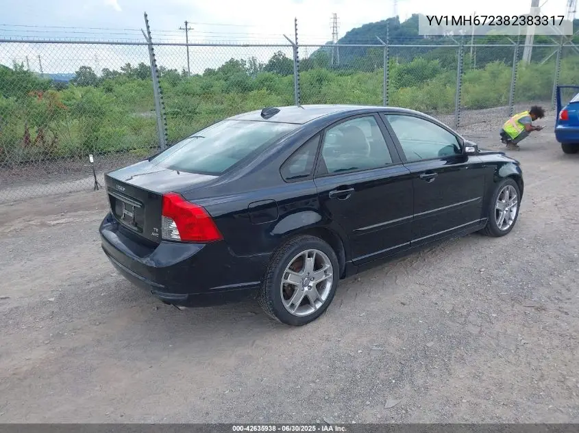 2008 Volvo S40 T5 VIN: YV1MH672382383317 Lot: 42635938