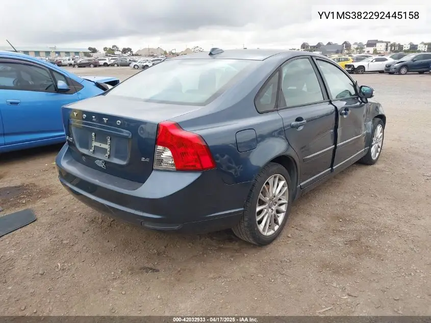 2009 Volvo S40 2.4I VIN: YV1MS382292445158 Lot: 42032933