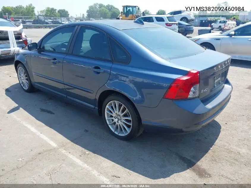 2009 Volvo S40 2.4I VIN: YV1MS382092460984 Lot: 42611126