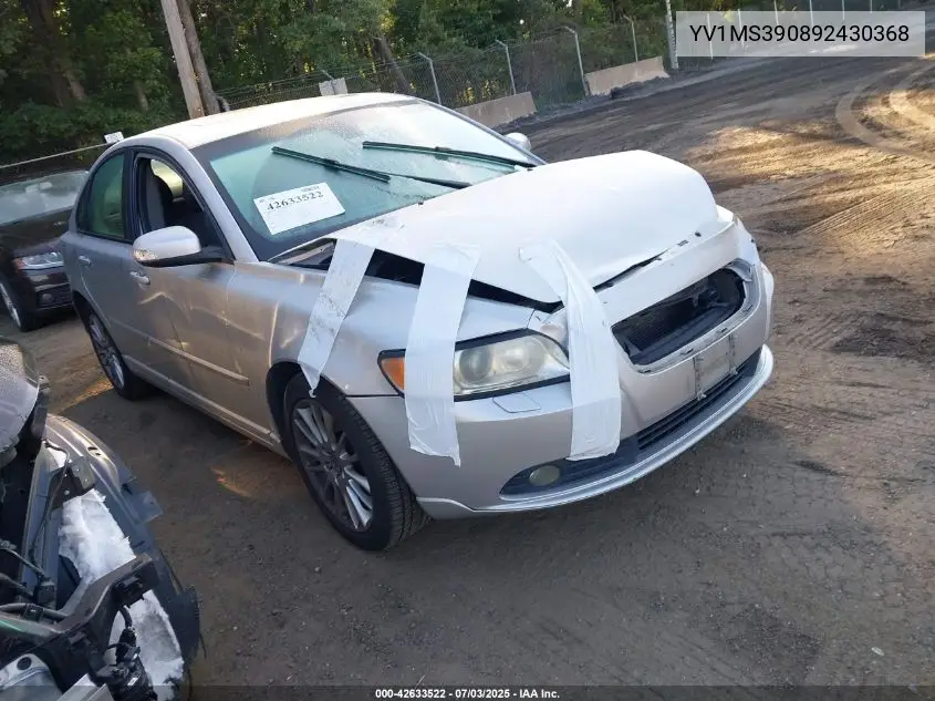 2009 Volvo S40 2.4I VIN: YV1MS390892430368 Lot: 42633522