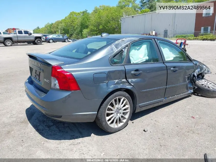 2010 Volvo S40 2.4I VIN: YV1390MS2A2489564 Lot: 42225612