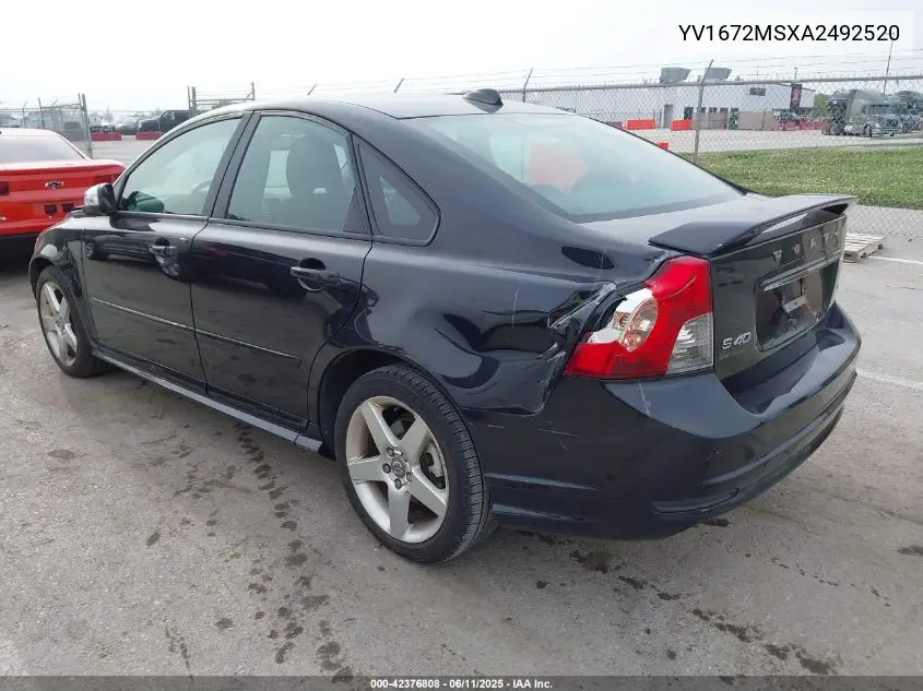 2010 Volvo S40 T5 R-Design VIN: YV1672MSXA2492520 Lot: 42376808