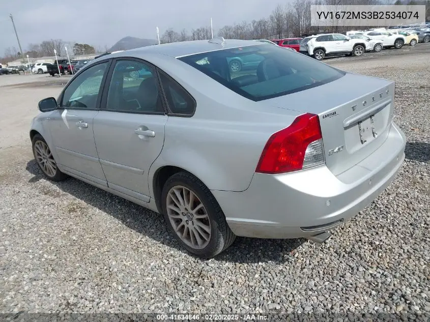 2011 Volvo S40 T5/T5 R-Design VIN: YV1672MS3B2534074 Lot: 41634846