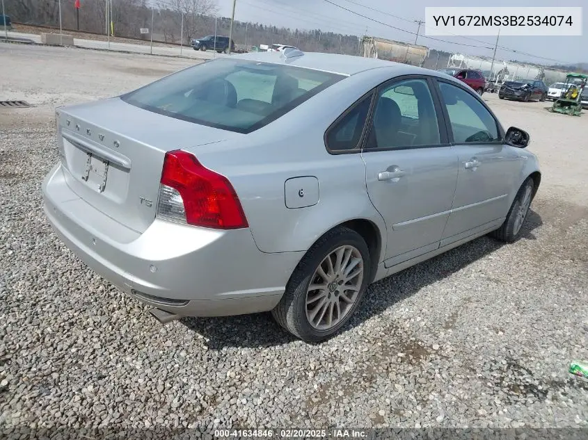 2011 Volvo S40 T5/T5 R-Design VIN: YV1672MS3B2534074 Lot: 41634846