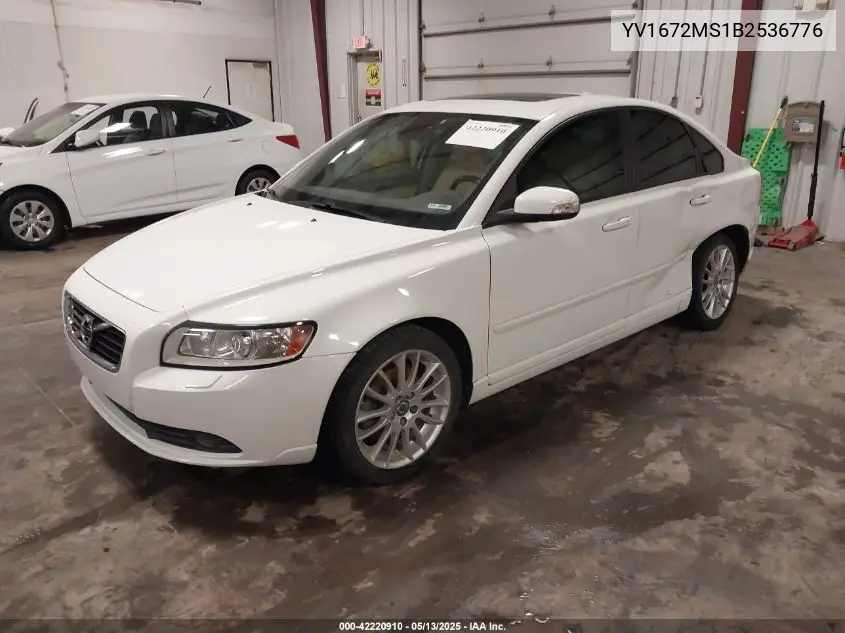 2011 Volvo S40 T5/T5 R-Design VIN: YV1672MS1B2536776 Lot: 42220910