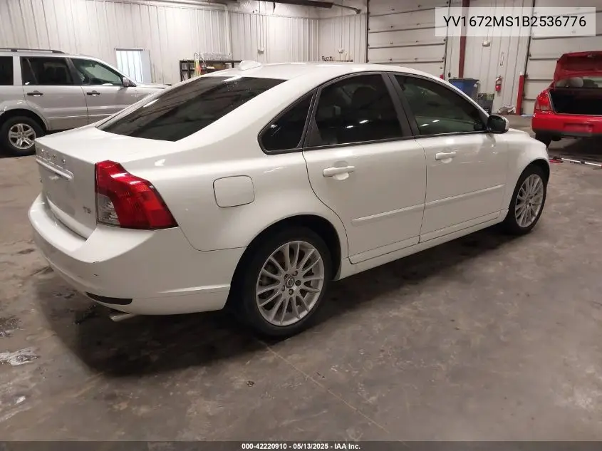 2011 Volvo S40 T5/T5 R-Design VIN: YV1672MS1B2536776 Lot: 42220910